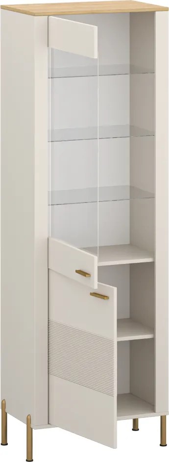 Vitrin, kasmír/kő tölgy, RUNOL 1D1W