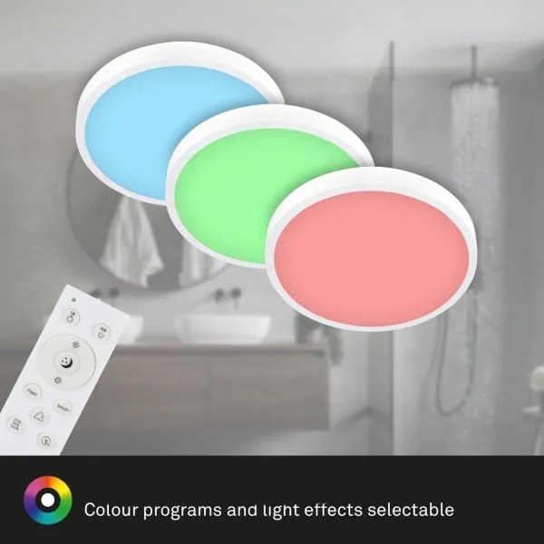 Briloner 3709-016 - LED RGBW Dimmelhető mennyezeti lámpa LED/22W/230V fehér + távirányító