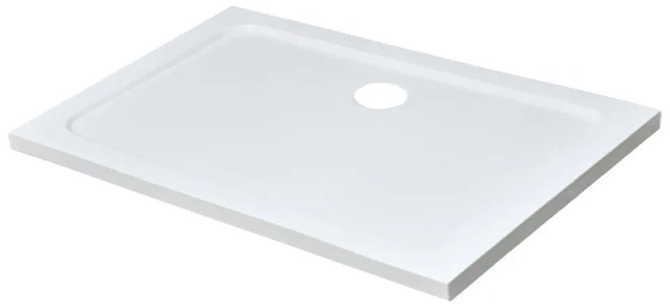 Modena Slim aszimmetrikus szögletes akril zuhanytálca, 80x120 cm