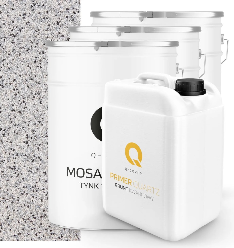 Mozaik Vakolat Szürke Világos M31 Gyanta Dekoratív Külső 3x 25KG Alap