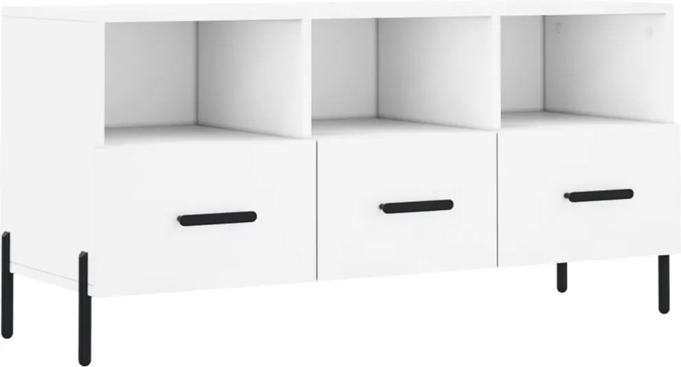 vidaXL fehér szerelt fa TV-szekrény 102 x 36 x 50 cm