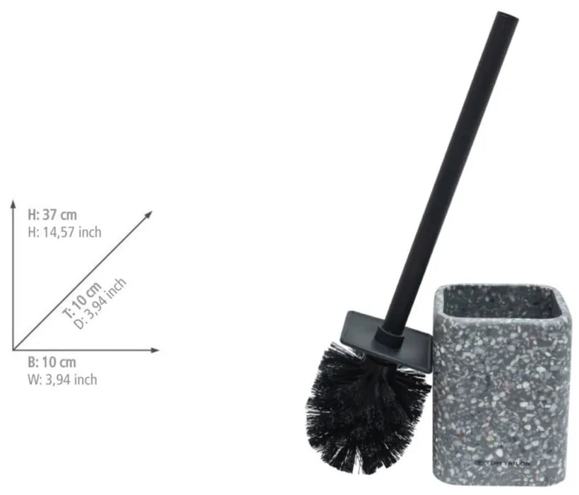 Szürke poligyanta WC-kefe Tom Tailor T-Terrazzo – Wenko