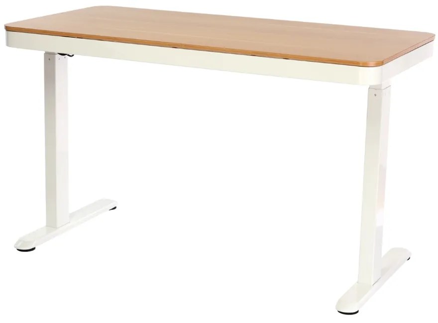 OfficeTech 3 állítható magasságú asztal, 120 x 60 cm, fehér / tölgy
