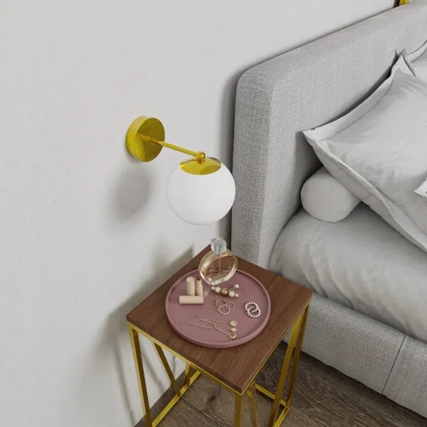 Fali lámpa 1xE27/40W/230V arany/fehér