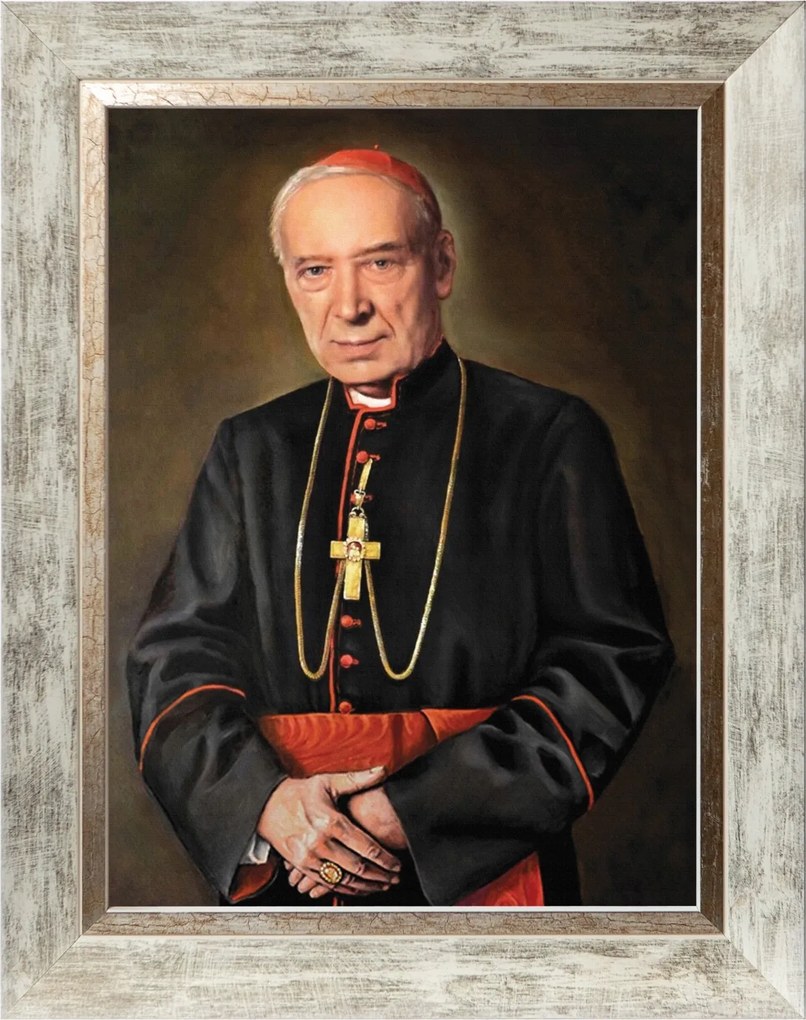 Stefan Hímzett Vallásos Vászonkép Fehér Díszített Keretben 30X40