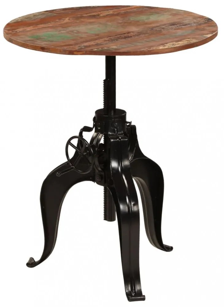 újrahasznosított tömör fa bárasztal 75 x (76-110) cm