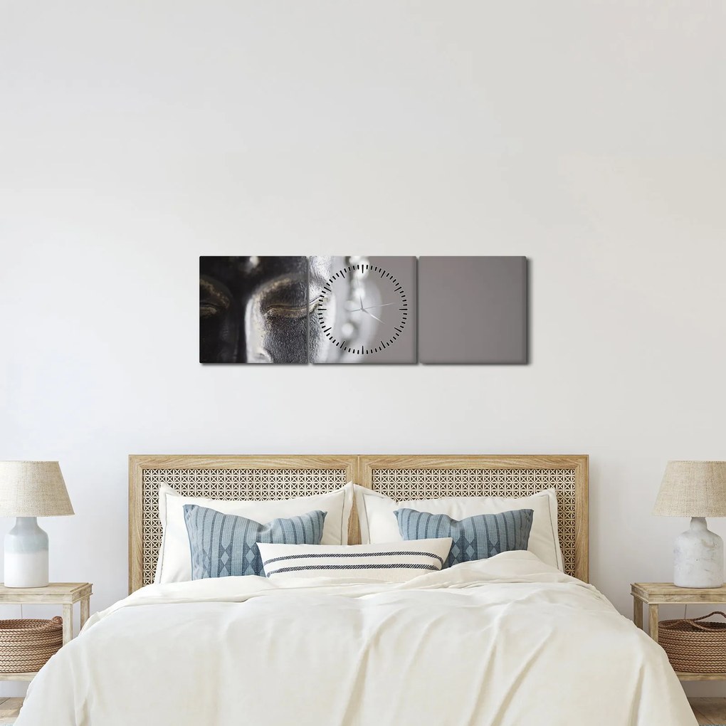 Kép - Buddha szobor (órával) (90x30 cm)