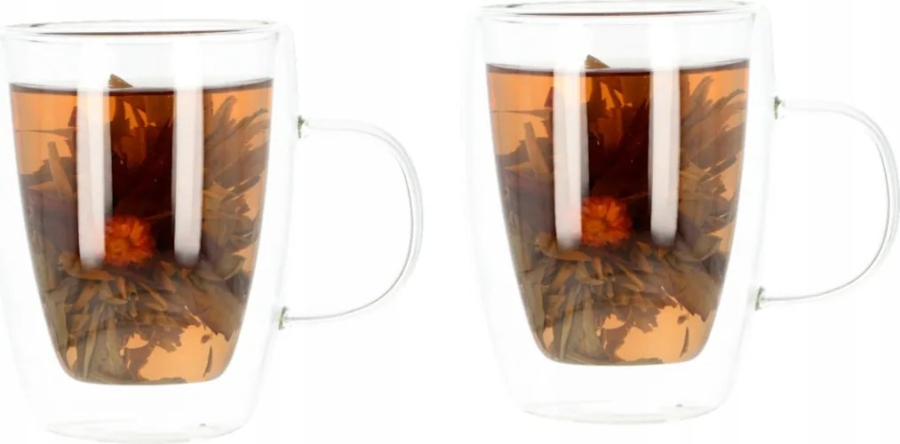 Dupla Falú Poharak Tea, Kávé, Gyógynövények Számára, Duo 270ml 2DB