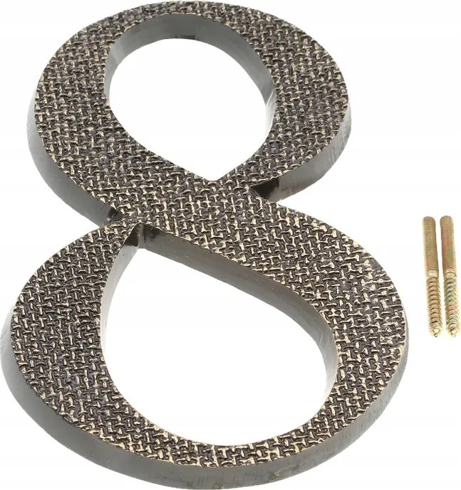 Számjegyek Sárgaréz Patinás Retro Házszám 8