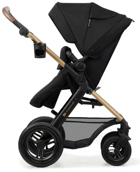 KINDERKRAFT-Kombinált babakocsi 3in1 MOOV 2 AIR Pure fekete + autósülés MINK PRO