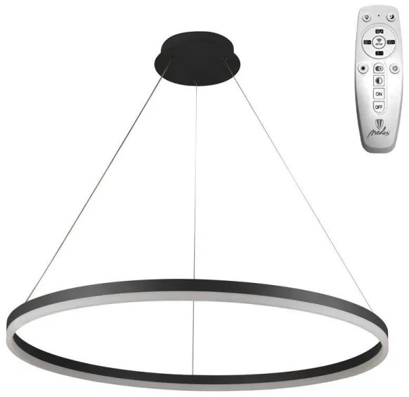 Brilagi - LED Dimmelhető csillár zsinóron CIRCLE LED/55W/230V 3000-6500K fekete + távirányító