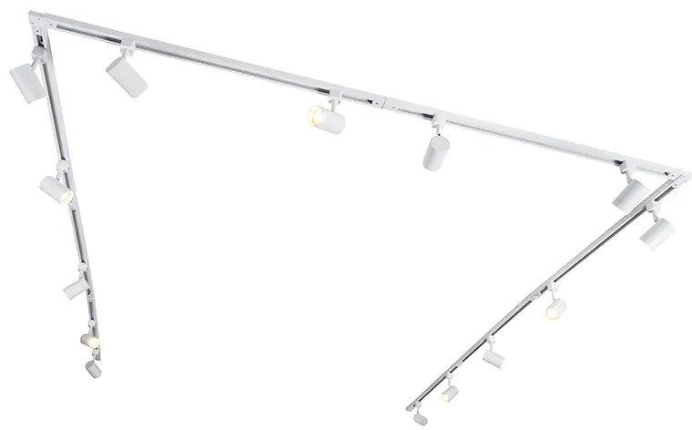 Modern 1 fázisú sínrendszer 14 spotlámpával fehér - Jeana