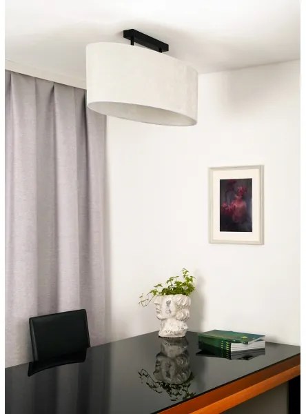 Duolla - Felületre szerelhető csillár OVAL 2xE27/15W/230V szürke