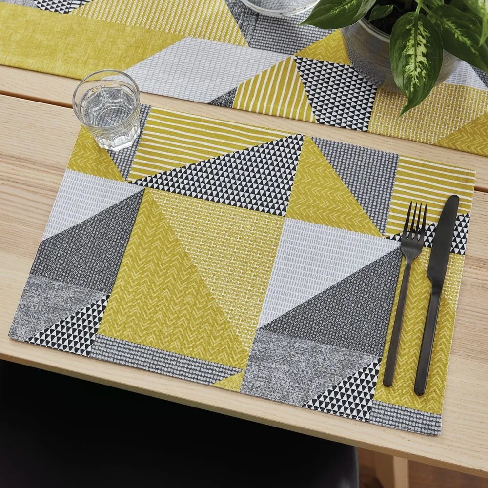 Textil tányéralátét szett 2 db-os 46x30 cm Larsson Geo – Catherine Lansfield