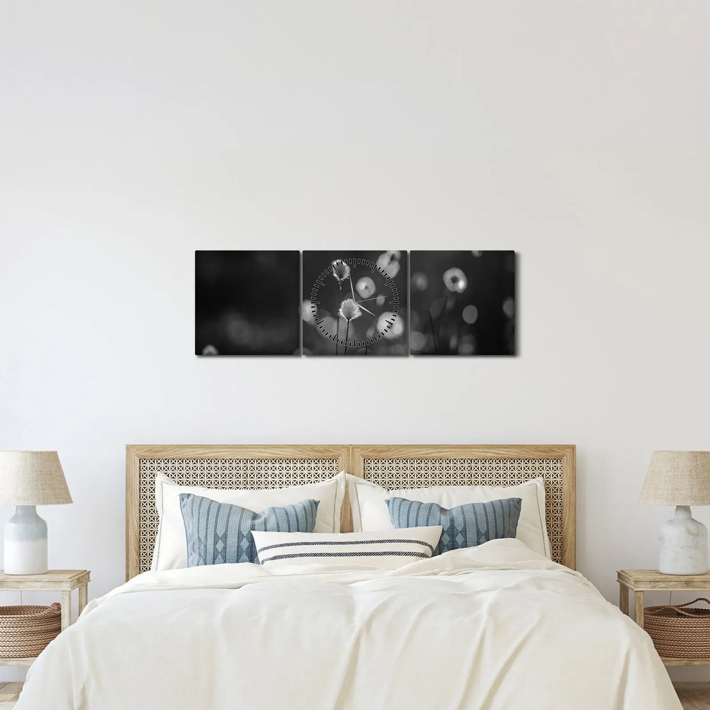 Kép - Pamutfű a réten (órával) (90x30 cm)