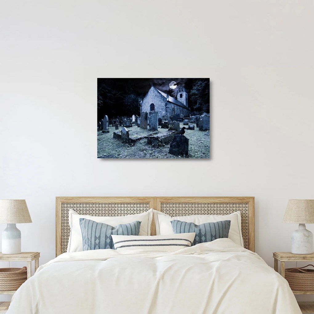 Kép - sötét éjszaka (üvegen) (70x50 cm)
