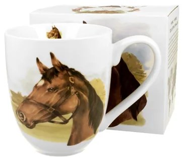 Porcelán lovas bögre nagyméretű 1000 ml dobozban Horse Portrait