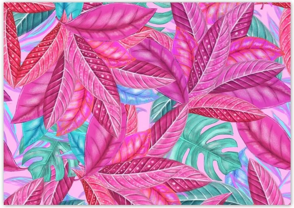 Poszterek A0 Szint Rózsaszín fújás Levelek