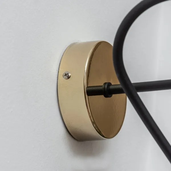 OXFORD fali lámpa 1x E27/15W/230V, arany/fekete