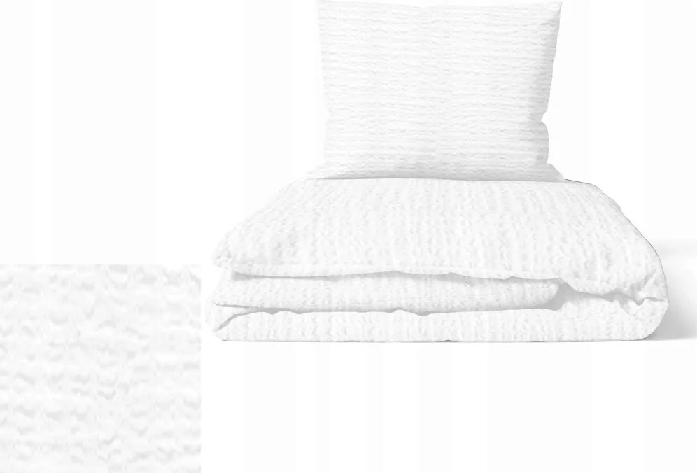 Kéreg Ágyneműhuzat 160x200 2x70x80 Pamut 100% Fehér Lengyel termék Kolo