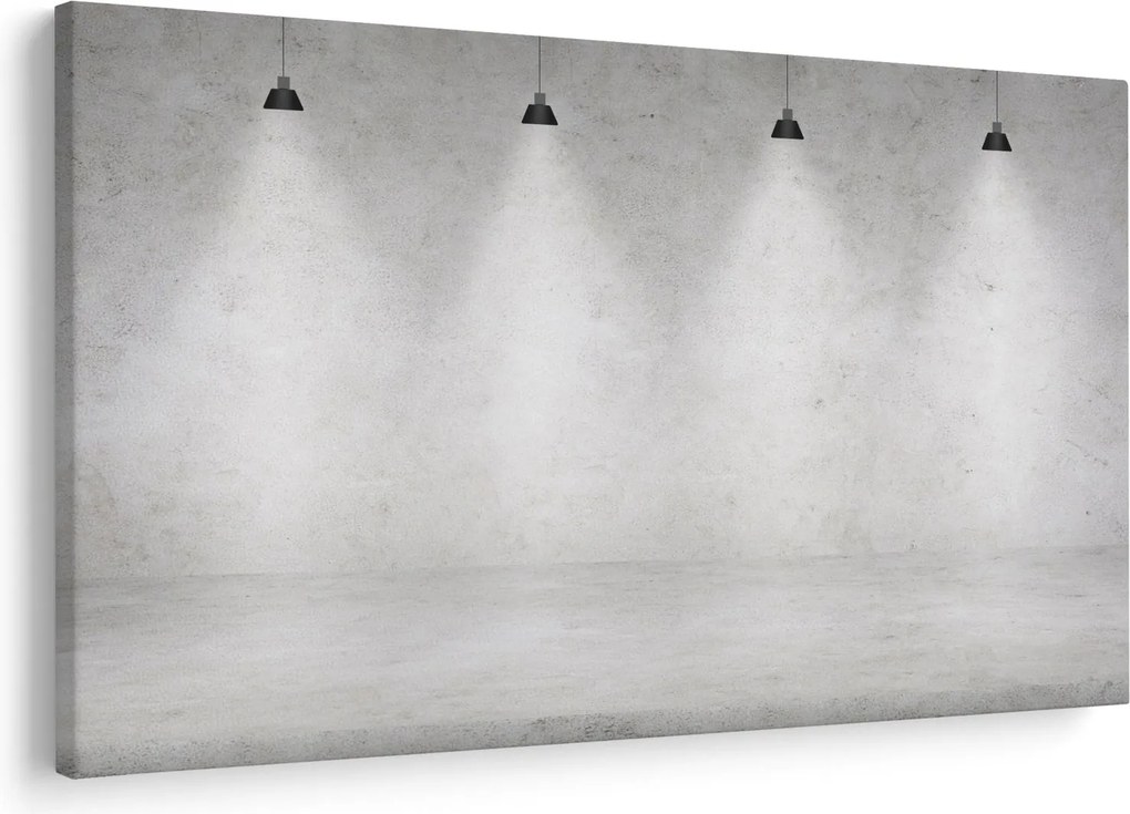Kép - Betonfal fényekkel (90x60 cm)