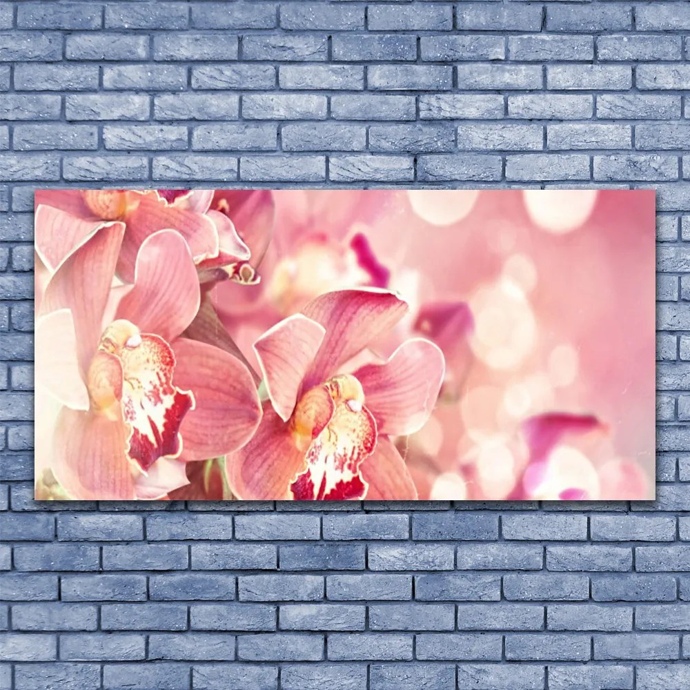 Üvegfotó virágok növények 120x60cm