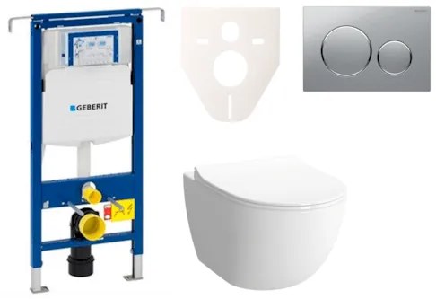 Fali WC szett Geberit előtétfalas szereléshez + VitrA Shift WC SIKOGES4N42