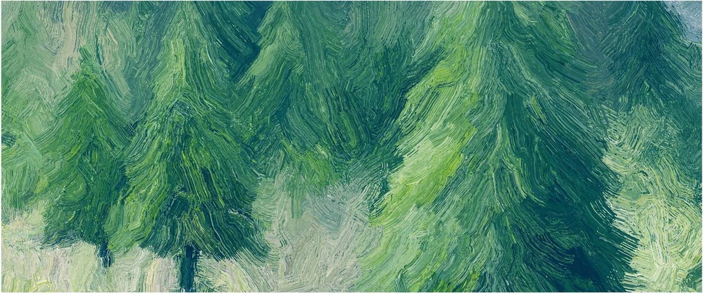 Kép - Festett tűlevelűek (120x50 cm)