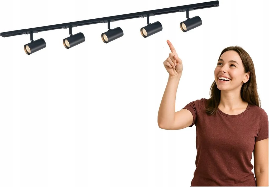 Sínre szerelhető spot lámpa Marvi Tr Jazz 913721-5-BL-SET Italux