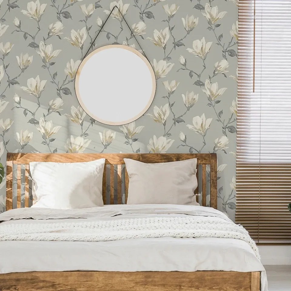 Arthouse Signature 2 Lily Floral bézs-fehér virágos papír tapéta – 925005