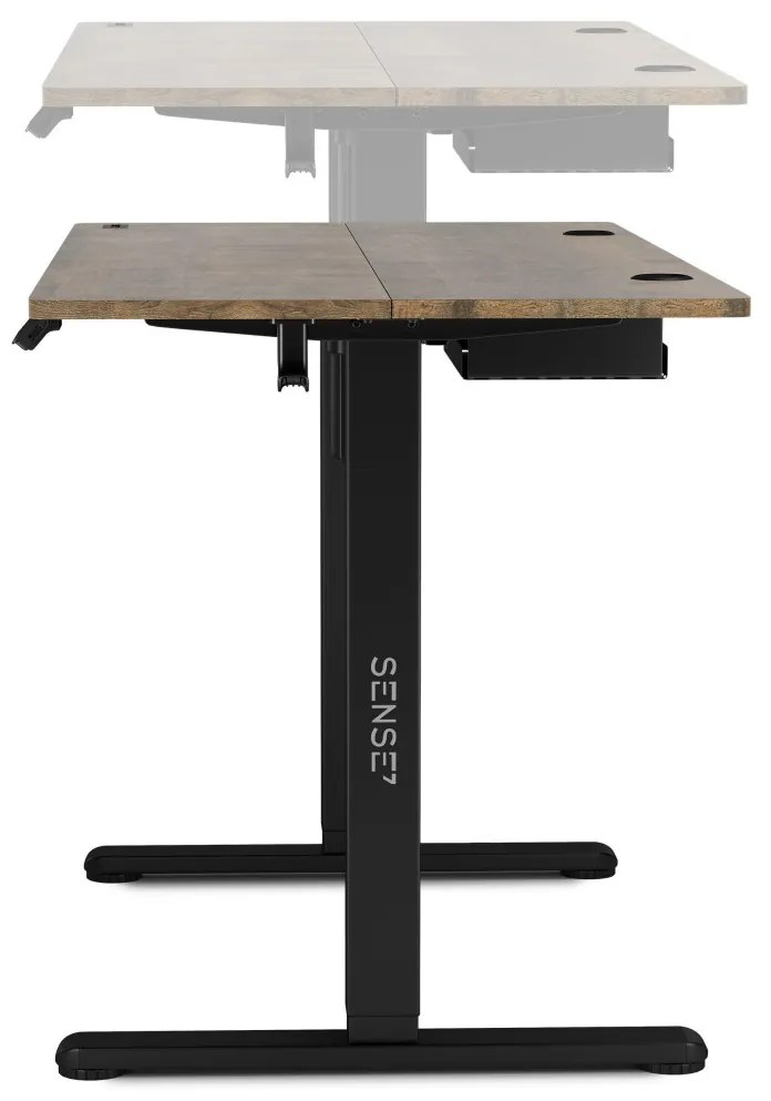 Állítható magasságú elektromos íróasztal Nojo 120x60cm fekete tölgy