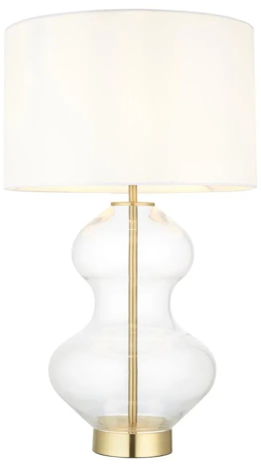 Endon 99110 - Dimmelhető asztali lámpa KELDA 1xE27/10W/230V fehér/arany