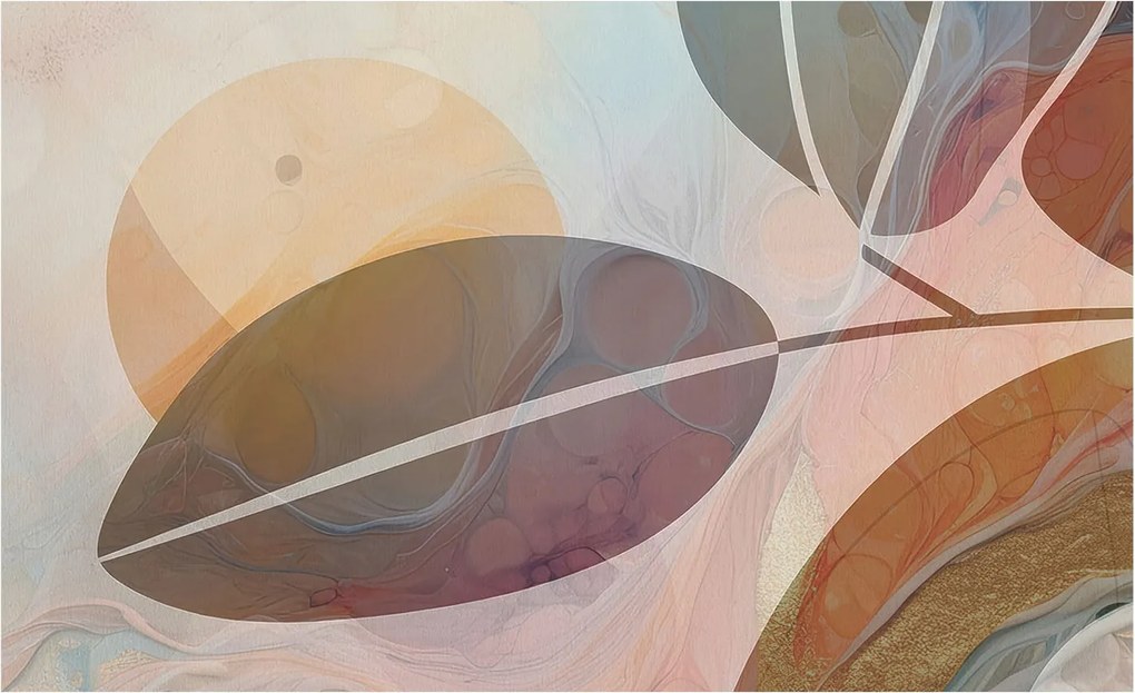 Design fotótapéta Flizelin falra Harmonikus levelek 416x254 Ragasztó