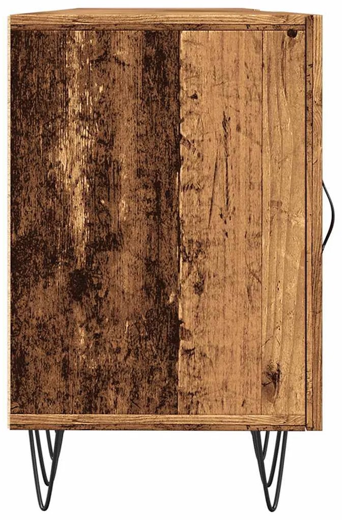antik fa színű szerelt fa TV-szekrény 150 x 30 x 50 cm