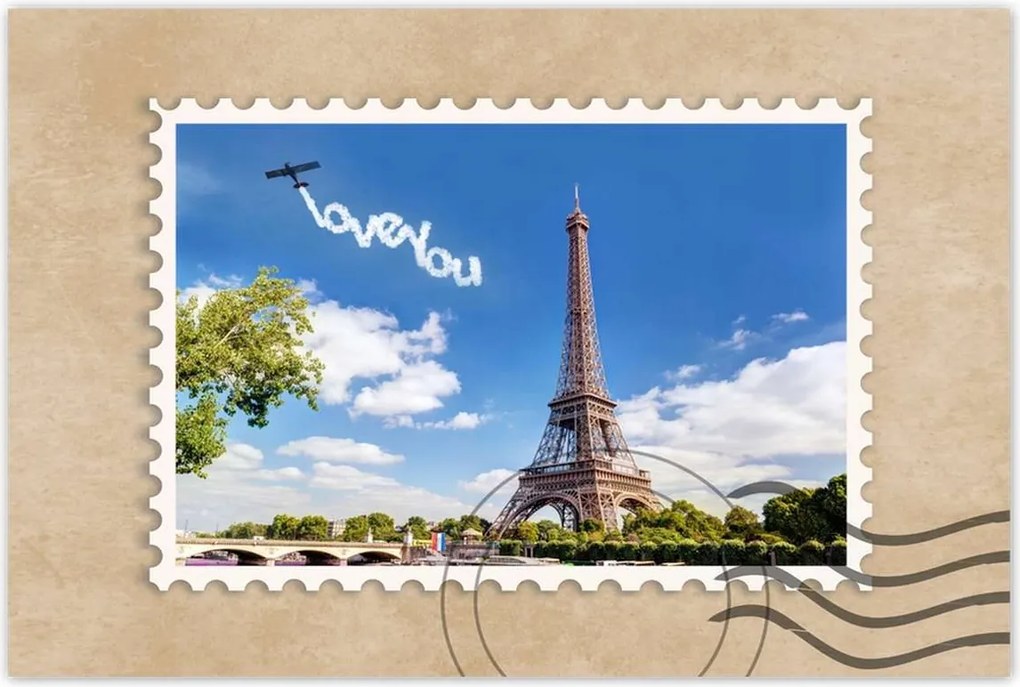 Poszterek 90x60 Eiffel-torony I love You