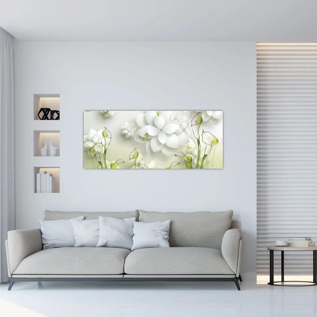 Kép virággal (120x50 cm)
