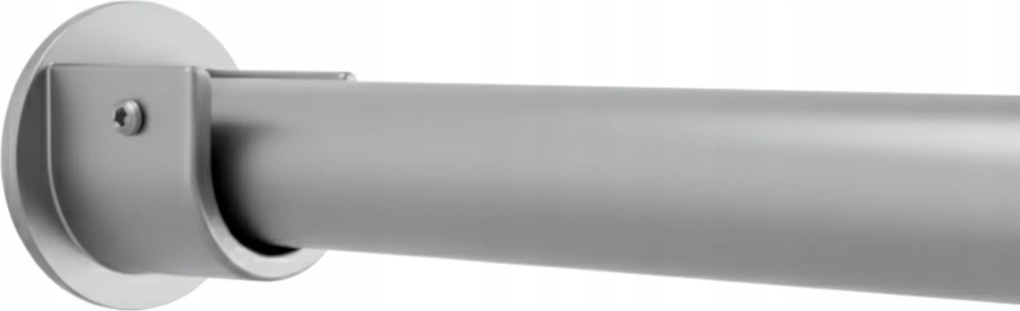 Üreges Függönykarnis 19 mm Ezüst Szatén Matt 200 cm Kerekek Nélkül