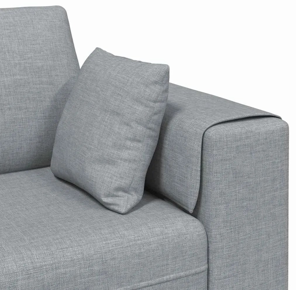 Szövet kanapé párnával 3 pcs Világosszürke 208 cm szövet