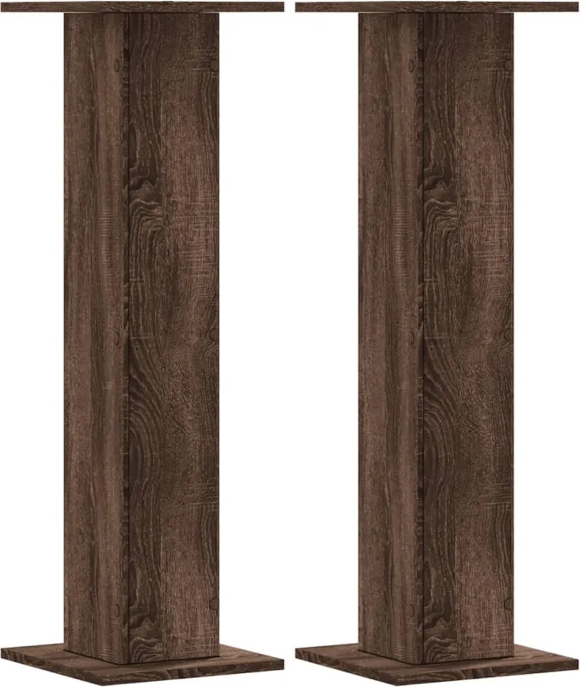 vidaXL 2 db barna tölgy szerelt fa növénytartó állvány 30 x 30 x 95 cm