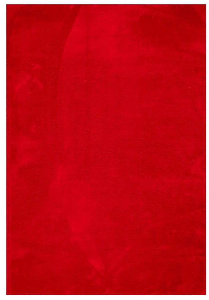 HUARTE piros rövid szálú puha és mosható szőnyeg 120 x 170 cm