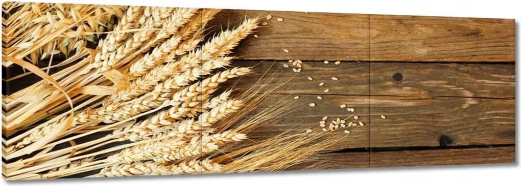 Vászonkép 90x30 Különböző gabonatáblák a deszkákon