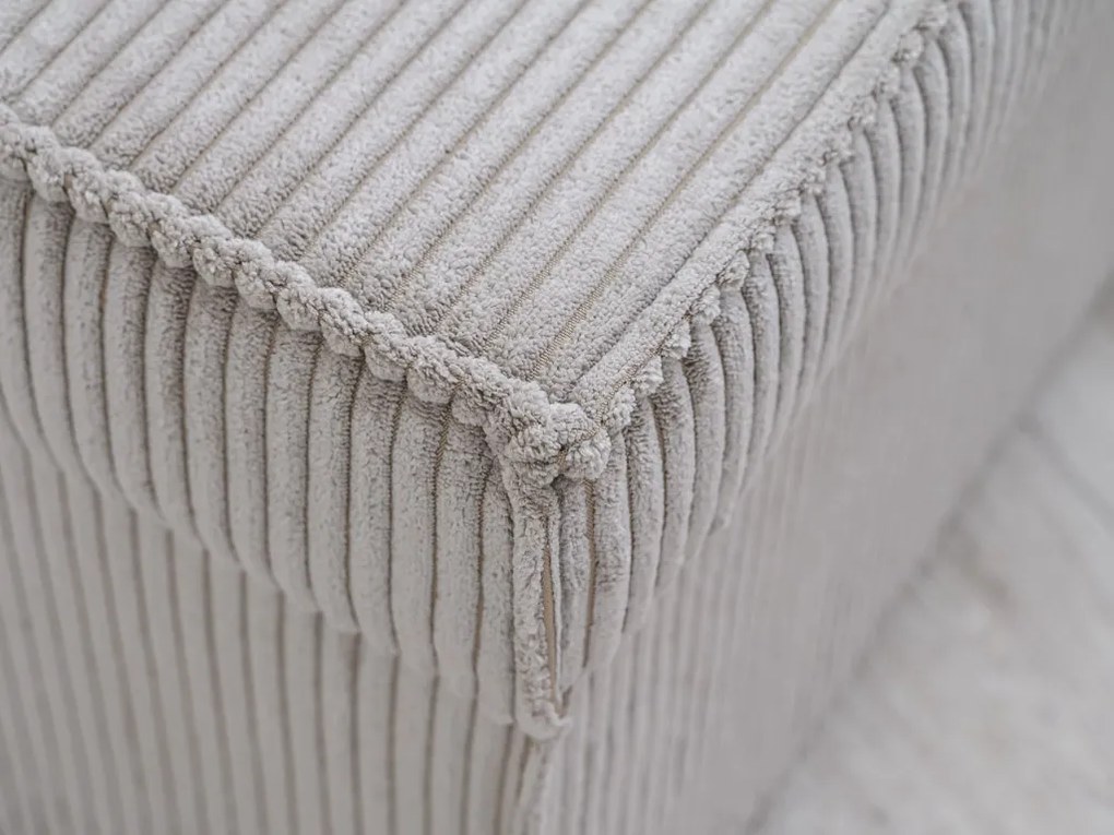 Világosbézs puff SMART COSARO tárolóval 65x65 cm