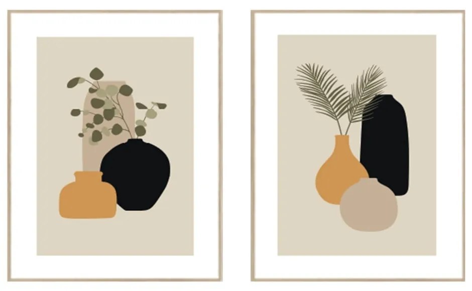Kép szett 2 db-os 30x40 cm Plants Graphic – knor