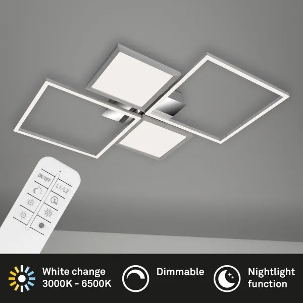 Briloner 3530-018 - LED Dimmelhető felületre szerelhető csillár FRAME LED/40W/230V + távirányító