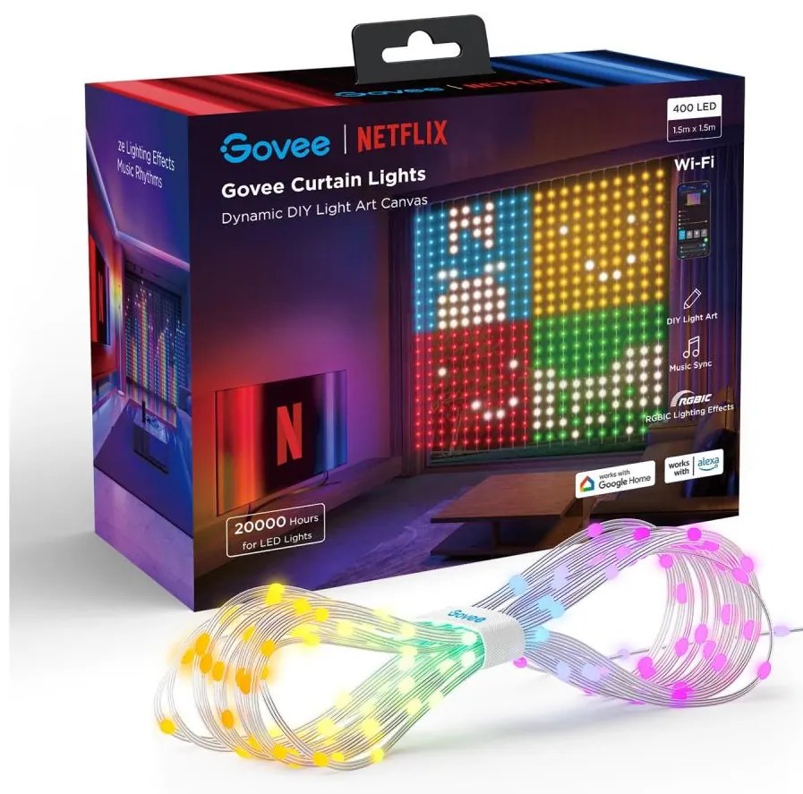 Govee - LED RGB Dimmelhető dekoratív lánc LED/15W/230V IP65 Wi-Fi