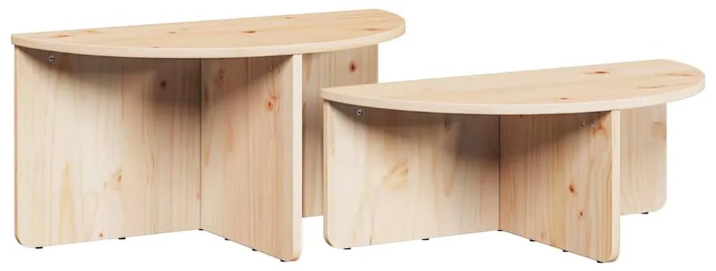 Dohányzóasztal 2 pcs Természetes 79 x 39.5 x 40 cm