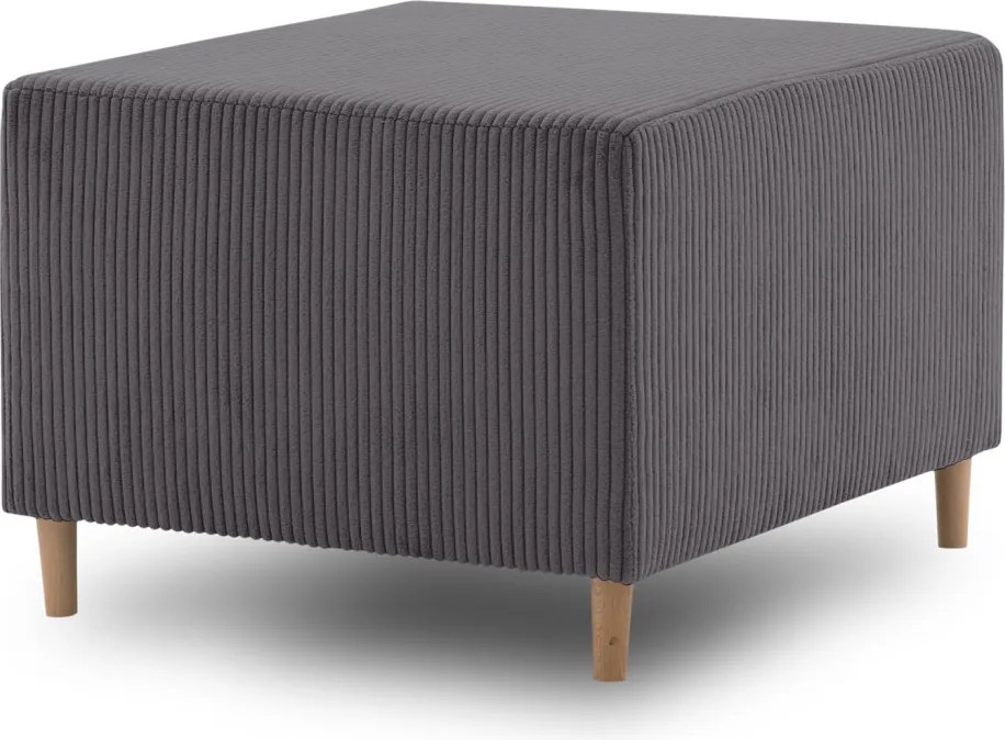 Fireze puff, kordbársony, szürke