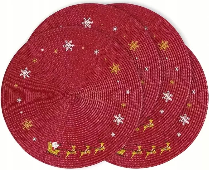 Asztali tányéralátét karácsonyi 4 db