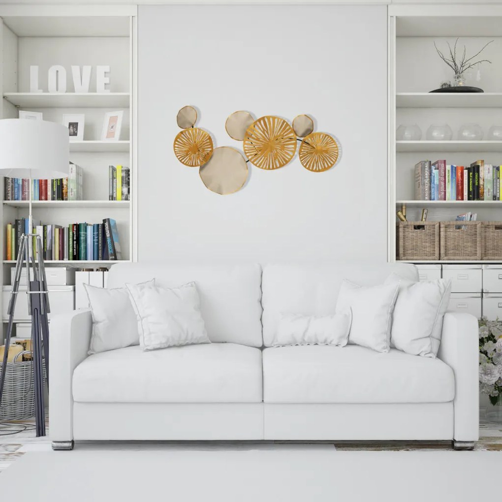 Astrid fém fali dekoráció, 79×35 cm – CH102-3