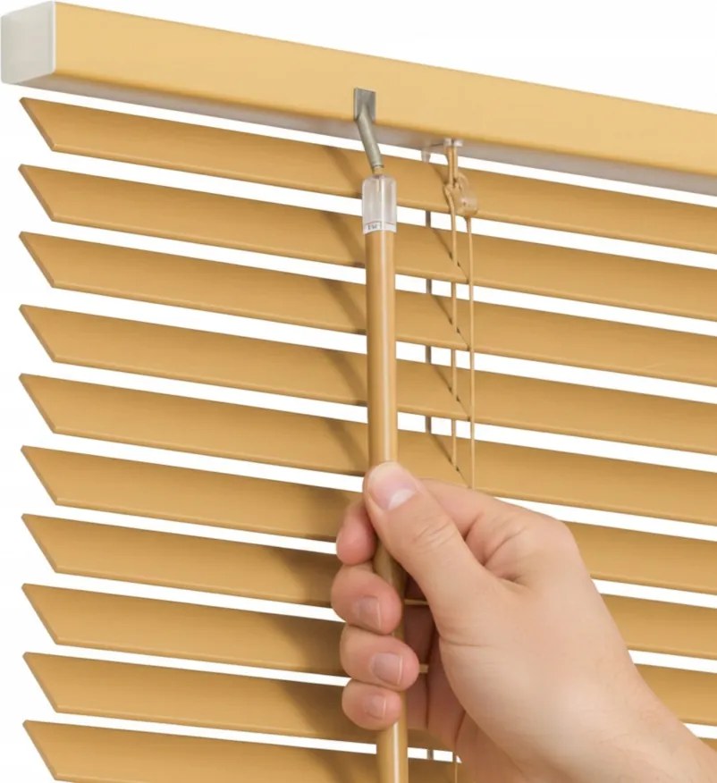 Fa redőny kész vízszintes 25 mm natúr 40x140 cm